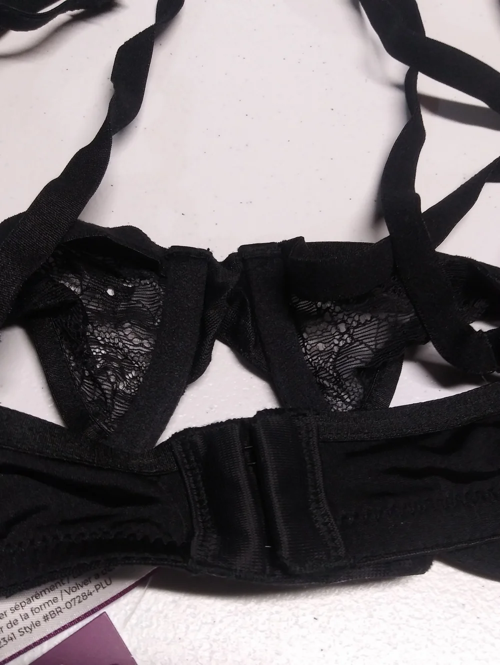 Adore Me Black Eilish Unlined Bra Unlined Strappy Size 36D